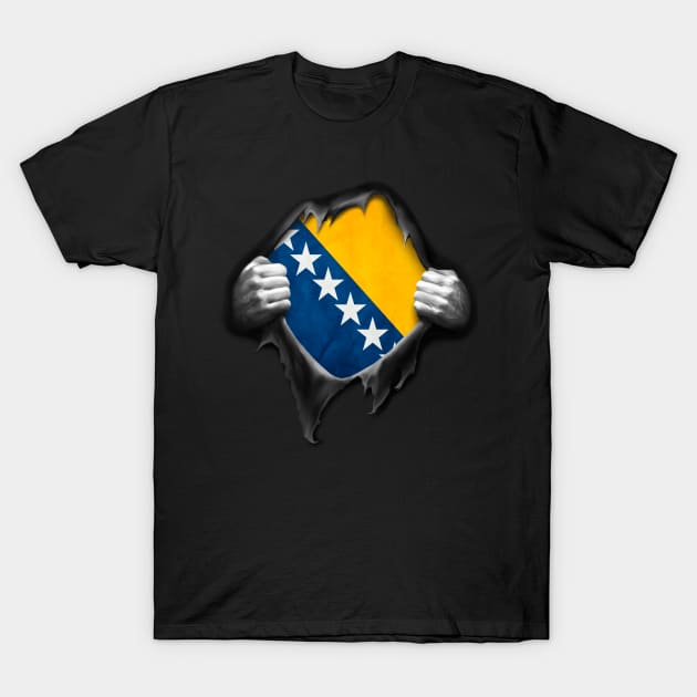 Bosnia Flag Bosnian Roots DNA Pride Gift T-Shirt by nikolayjs